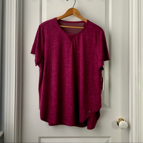 Danskin Tulip-Hem Athletic Tee w/ Mesh Detail NWT - Picture 2 of 8